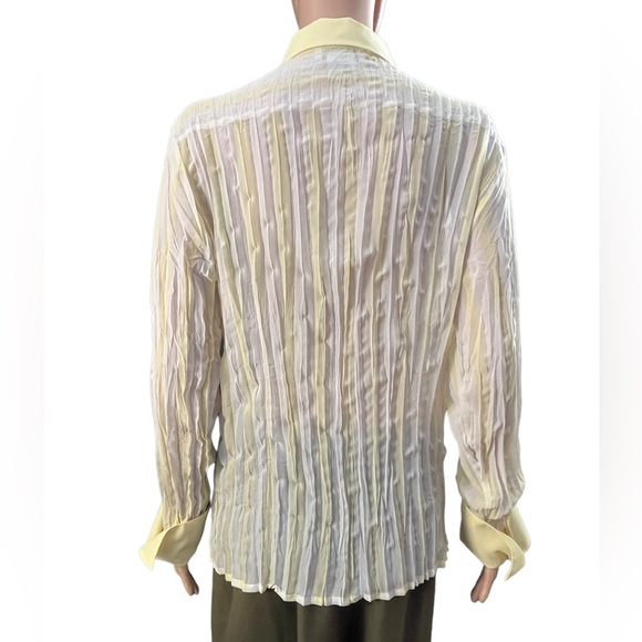 Clothing Company by Notations Vintage Long Sleeve Button Up, Yellow White | XL - Picture 9 of 16